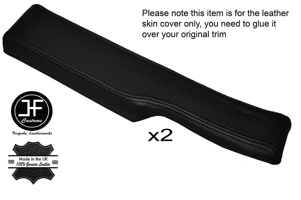 BLACK STITCH 2X DOOR SILL ARMREST LEATHER SKIN COVERS FITS CORVETTE C4 84-87