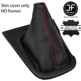 RED STITCHING CARBON FIBER VINYL GEAR GAITER FITS S14 200SX SILVIA 1994-1999
