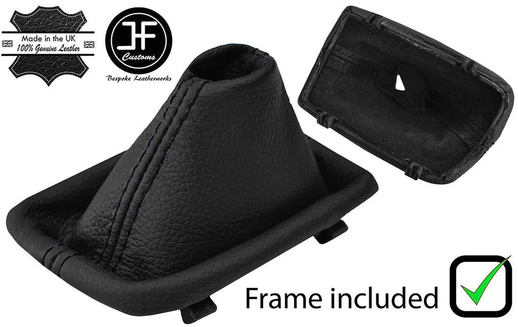 BLACK STITCH LEATHER AUTOMATIC GEAR GAITER+PLASTIC FRAME FOR BMW E60 E61 03-07