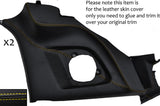 YELLOW STITCH 2X REAR SPEAKER PANEL TRIM SKIN COVER FITS TOYOTA SUPRA MK4 93-02