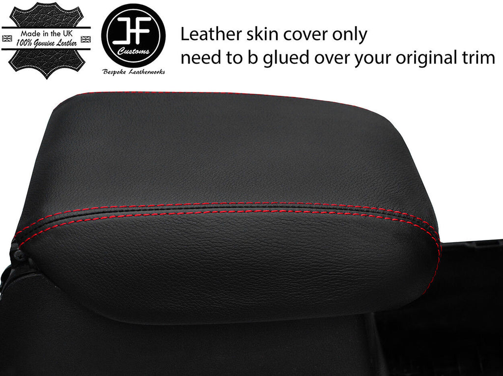 RED  STITCH REAL LEATHER ARMREST LID COVER FITS HONDA CRV CR-V 2015-2018