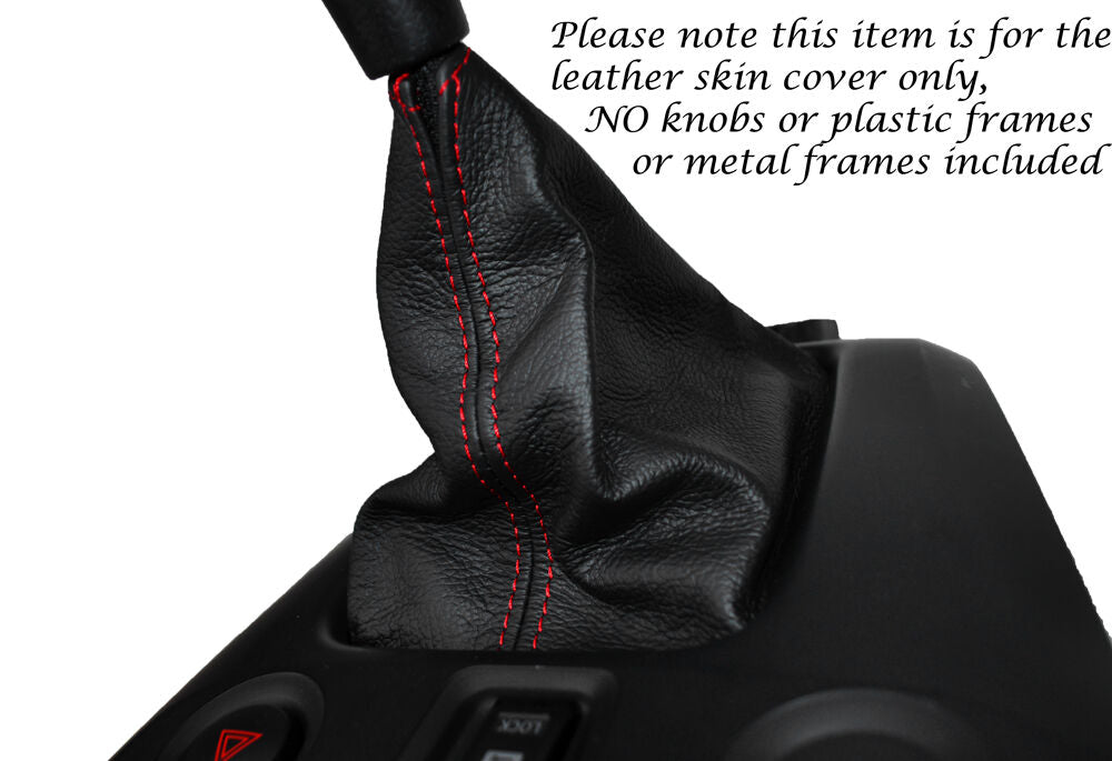 RED STITCHING MANUAL LEATHER GEAR GAITER FITS NISSAN NV200 2010-2014 CUSTOM NEW