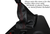 RED STITCHING MANUAL LEATHER GEAR GAITER FITS NISSAN NV200 2010-2014 CUSTOM NEW