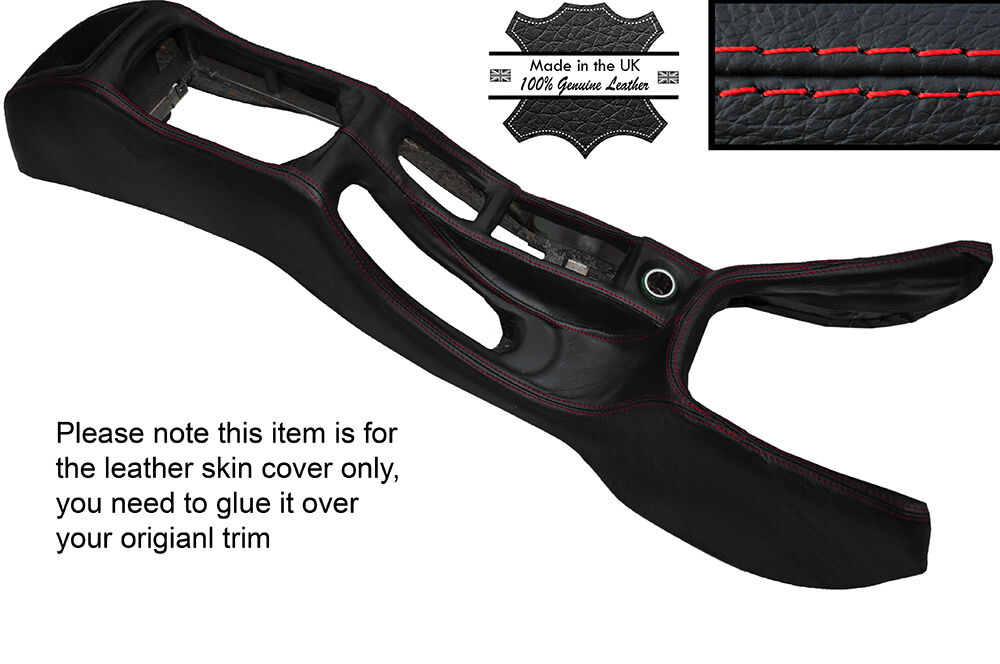 RED STITCH CENTER CONSOLE SKIN COVER FITS ALFA ROMEO GTV SPIDER 916 PHASE 2