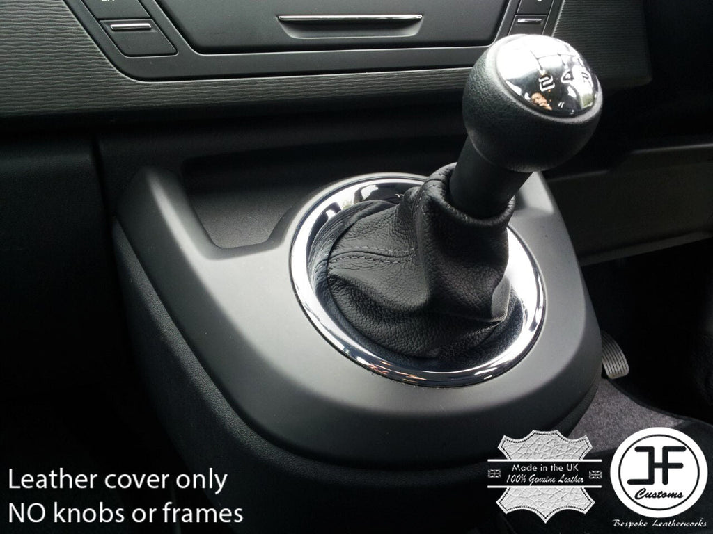BLACK REAL LEATHER MANUAL GEAR GAITER FITS CITROEN C4 PICASSO 2006-2013