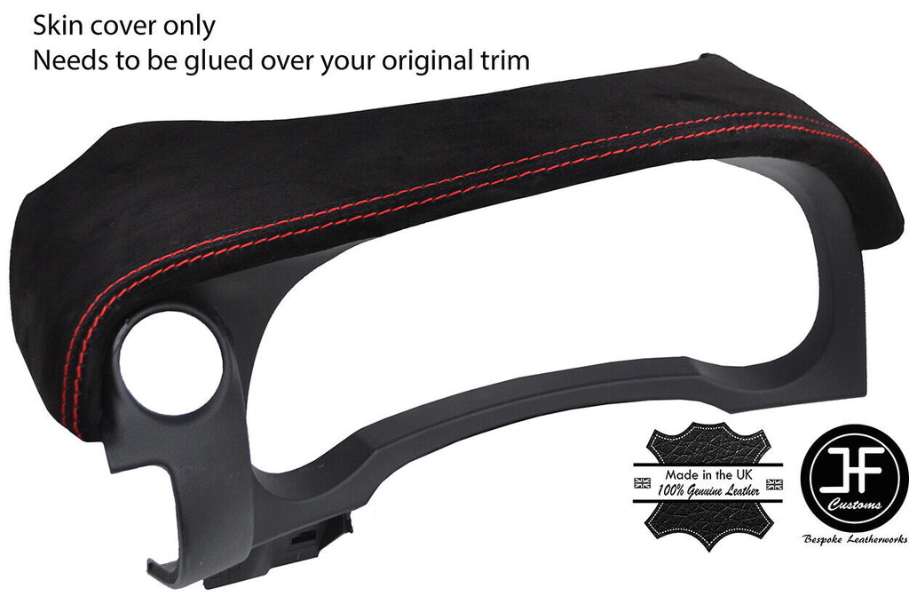 RED STITCH SPEEDO CLUSTER HOOD SUEDE COVER FOR LEXUS RC 200 300 350 14-18