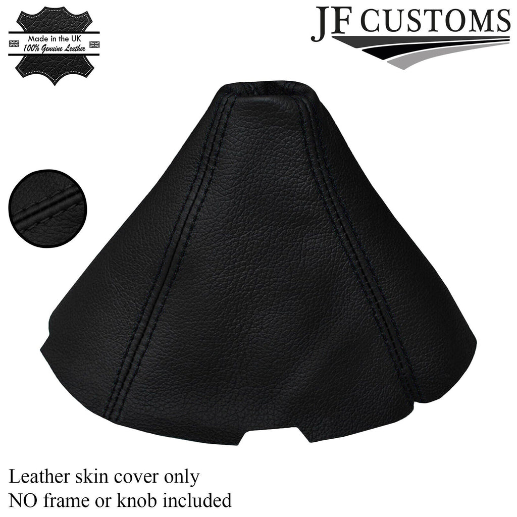 BLACK DOUBLE STITCH FITS MAZDA RX8 2003-2010 COUPE GEAR GAITER BOOT LEATHER