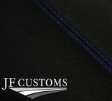 BLUE STITCH LEATHER 2X FRONT DOOR COVERS FOR FORD TRANSIT CUSTOM MK8 13-18