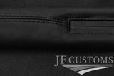 BLACK ITALIAN LEATHER 2X CAR KEY HOLDER PROTECTOR FITS JAGUAR XJ8 XJR 1997-2003