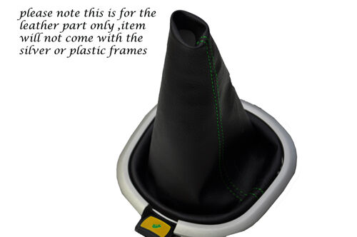 GREEN STITCHING FITS LANDROVER FREELANDER 2004-2006 LEATHER GEAR GAITER ONLY