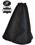 RED STITCHING MANUAL LEATHER GEAR GAITER FITS FORD TRANSIT MK7 2009-2013