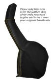 YELLOW STITCH LEATHER HANDBRAKE BOOT FITS HOLDEN COMMODORE VY VZ 2002-2006