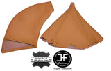 TAN LEATHER GEAR & HANDBRAKE GAITER FITS MAZDA MX5 MX-5 MK1 NA EUNOS 89-97