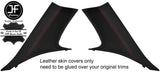 RED STITCH 2X REAR C PILLAR LEATHER COVERS FOR BMW 6 SERIES E63 COUPE 04-10
