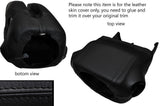 BLACK STITCH STEERING SHROUD LEATHER SKIN COVER FITS MITSUBISHI L200 2006-2014