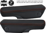 ORANGE STITCHING LEATHER 2X SEAT ARMREST COVERS FITS VW T4 TRANSPORTER CARAVELLE