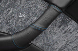 FITS SUBARU LEGACY 95-99 LEATHER 2XDOOR HANDLE COVERS blue CUSTOM NEW MADE IN UK