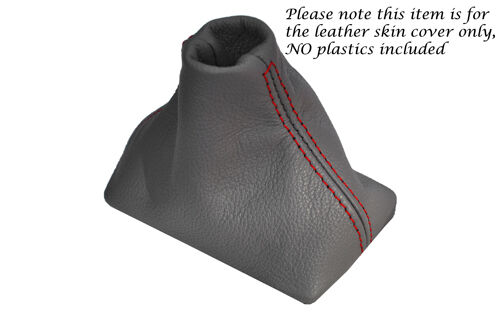 RED STITCH GREY LEATHER AUTOMATIC GEAR GAITER FITS MERCEDES SL R230 2001-2011