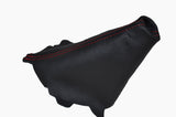 RED STITCHING FITS AUDI A3 2003-2012 GEAR GAITER REAL LEATHER CUSTOM NEW