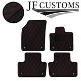RED DIAMOND STITCH VINYL 4X TAILORED FLOOR CARPET FOR VOLVO XC90 MK2 15-21 JF1