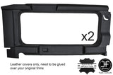 GREY STITCH 2X REAR WINDOW PANEL TRIM LEATHER COVERS FOR DEFENDER 90 83-16