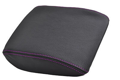 FITS SAAB 93 9-3 ARMREST LEATHER COVER PURPLE  STITCH 03-09 CUSTOM NEW