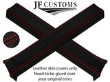RED STITCH LEATHER COVERS FOR DEFENDER 90 83-06 INTERIOR RE UPHOLSTERY TOP KIT