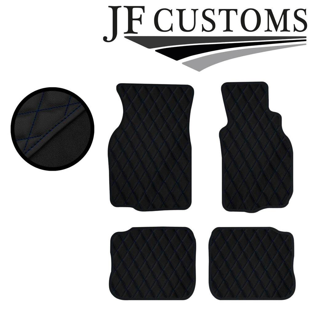 D BLUE DIAMOND STITCH VINYL 4X TAILORED FLOOR CARPETS FOR MITSUBISHI EVO 4 5 6