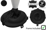 BLACK LEATHER SEMI AUTOMATIC GEAR GAITER + PLASTIC FRAME FOR HONDA CIVIC 06-11