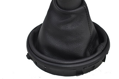 FITS SKODA ROOMSTER gear gaiter black leather black stitch CUSTOM NEW MADE IN UK