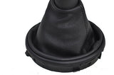 FITS SKODA ROOMSTER gear gaiter black leather black stitch CUSTOM NEW MADE IN UK