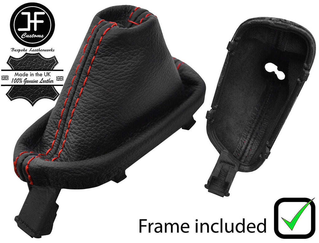 RED STITCH LEATHER AUTOMATIC GEAR + PLASTIC FRAME FOR DODGE CHALLENGER 15-18