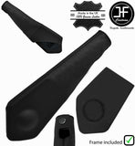 BLACK LEATHER HANDBRAKE GAITER +PLASTIC FRAME FOR JAGUAR XJ8 XJR X308 1997-2003