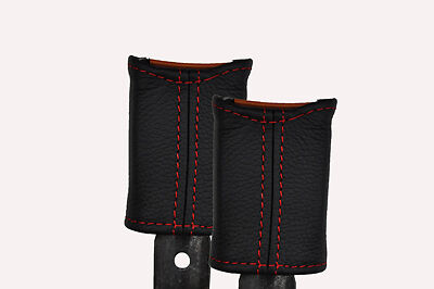 red stitch FITS VOLKSWAGEN GOLF MK1 JETTA 74-93 2X FRONT SEAT BELT STALK COVERS