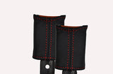 red stitch FITS VOLKSWAGEN GOLF MK1 JETTA 74-93 2X FRONT SEAT BELT STALK COVERS