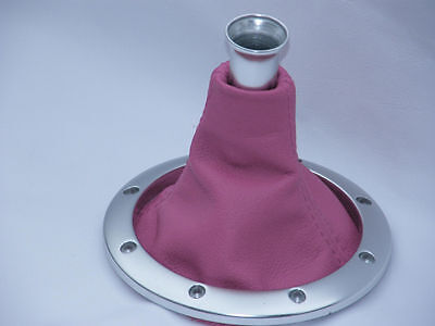 FITS AUDI TT LEATHER GEAR GAITER SHIFT BOOT 98-06 PINK CUSTOM NEW MADE IN UK