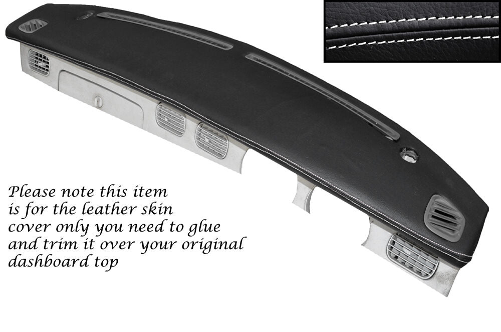 WHITE STITCH TOP DASH DASHBOARD LEATHER SKIN COVER FITS NISSAN FIGARO CUSTOM NEW