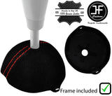 RED  STITCH SUEDE GEAR SELECTOR TRIM COVER FOR HONDA CIVIC & TYPE S MK8 06-11
