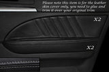 GREY STITCH 2X FRONT DOOR CARD TRIM LEATHER COVERS FITS ALFA ROMEO 159 05-12