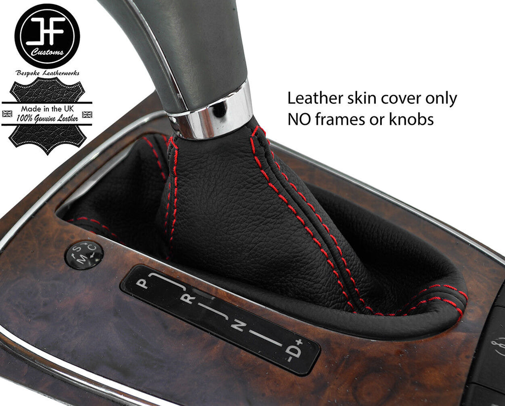 RED STITCH REAL LEATHER AUTOMATIC GEAR GAITER FOR MERCEDES CLS W219 2004-2010