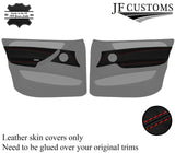 RED STITCH 2X FRONT DOOR CARD TRIM KIT LEATHER COVER FOR BMW X6 E71 E72 07-14