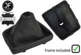 BLACK STITCHING LEATHER MANUAL GEAR GAITER + PLASTIC FRAME FOR AUDI A4 B9 15-18