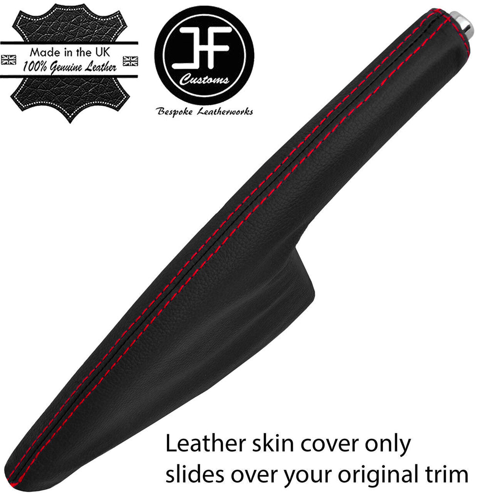 RED STITCHING REAL LEATHER HANDBRAKE GAITER FITS SKODA ROOMSTER 2006-2015