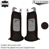 RED STITCH ITALIAN LEATHER PILLAR KIT COVERS FOR BMW MINI R50 R53 01-06