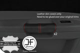 RED STITCH 2X REAR DOOR HANDLE LEATHER COVERS FOR CHRYSLER 300C 2005-2011