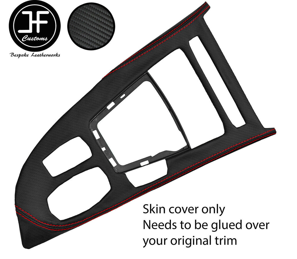 RED STITCH GEAR SURROUND TRIM CARBON VINYL COVER FITS BMW Z4 E89 2009-2016