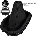 BLACK STITCH TOP GRAIN LEATHER MANUAL GEAR GAITER FITS VAUXHALL VIVA 2015-2018