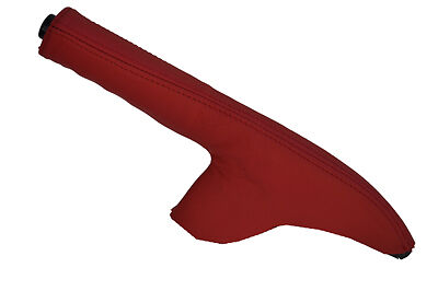FITS SMART FORFOUR RED LEATHER HANDBRAKE GAITER CUSTOM NEW MADE IN UK