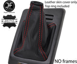 RED STITCH TOP GRAIN REAL LEATHER GEAR GAITER FITS VW CORRADO 1988-1995