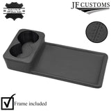 D GREY LEATHER COVERED CONSOLE CUP HOLDER TRIM FITS MERCEDES W126 S CLASS 79-91